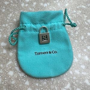 Tiffany & Co. Sterling Silver “S” Lock Charm Pendant Padlock Initial Letter
